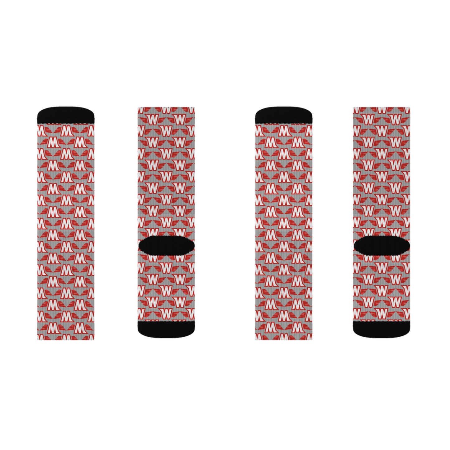 Stylish Custom Socks - Unique Sublimation Footwear for Personal Style, Gifts, Fashion Accessories, Cozy Comfort, Everyday Wear, Westonka White Hawks