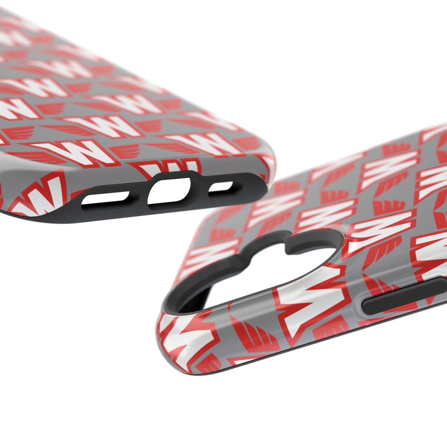 Stylish Magnetic Phone Case - Westonka White Hawks, Wings Up