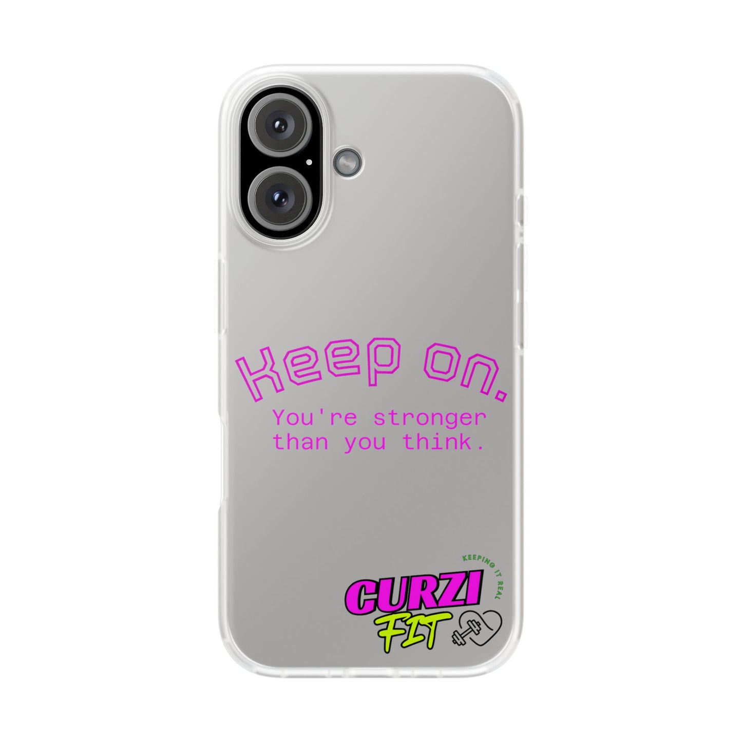 Motivational Phone Case - Keep On, You're Stronger Than You Think, Inspirational Gift, Fitness Accessory, Self-Care Reminder, Cute [...]