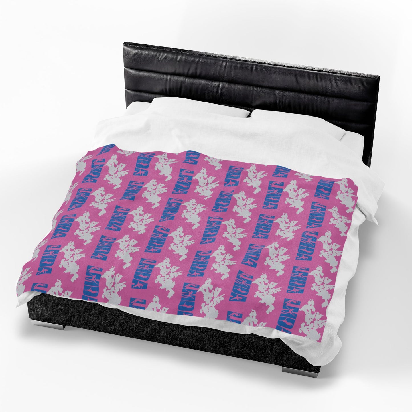 Plush Blanket — Pink LMDA Velveteen Throw