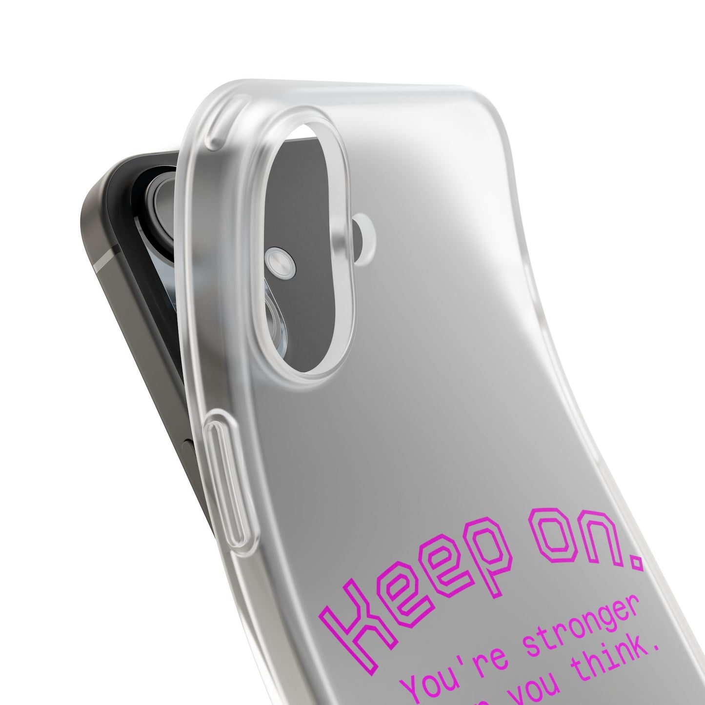 Motivational Phone Case - Keep On, You're Stronger Than You Think, Inspirational Gift, Fitness Accessory, Self-Care Reminder, Cute [...]