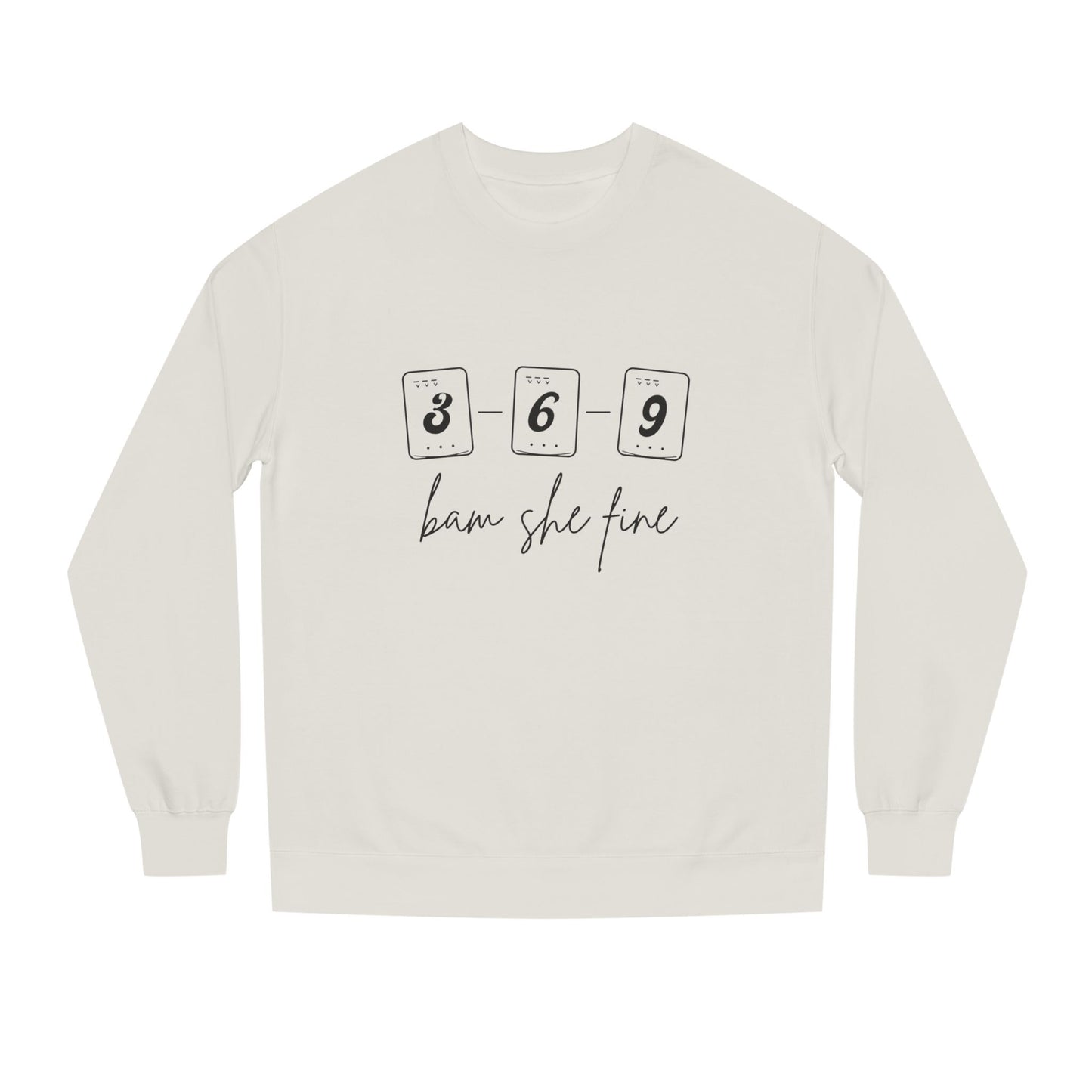 369 bam she fine Mahjong Crewneck Sweatshirt