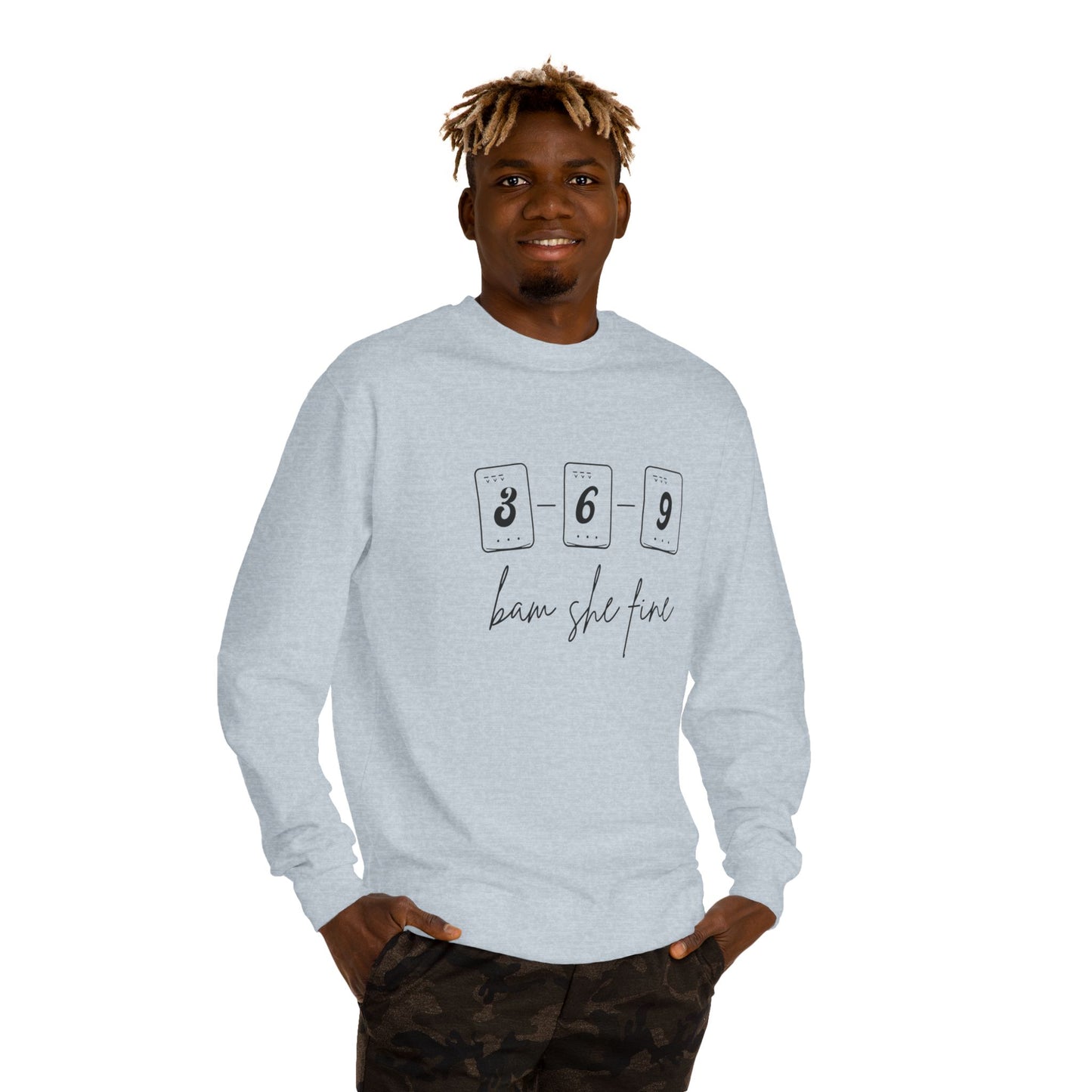 369 bam she fine Mahjong Crewneck Sweatshirt