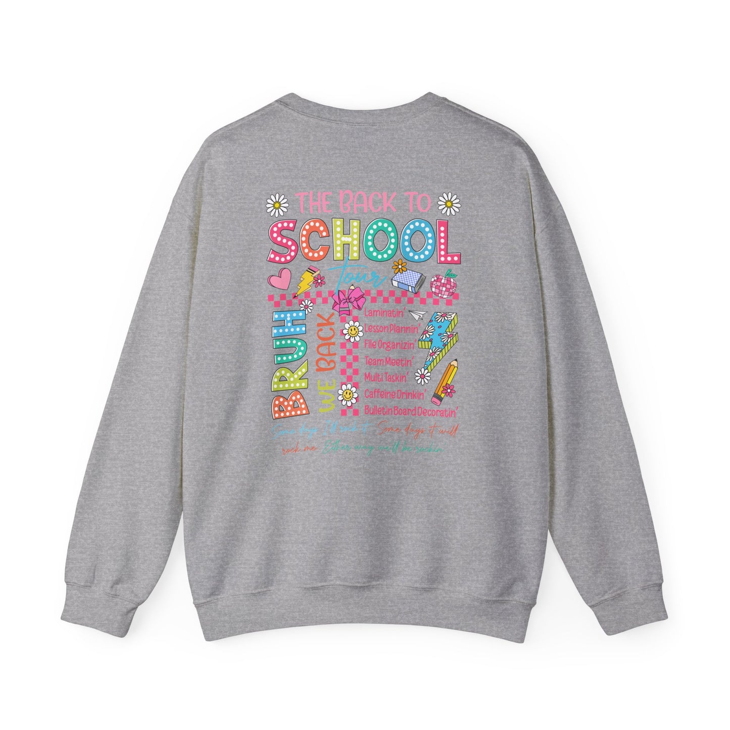 Back to School Crewneck Sweatshirt, Cozy School Apparel, Unisex Sweatshirt