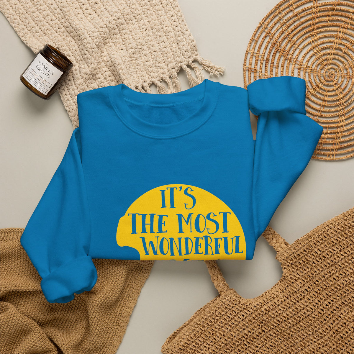 Football Helmet 'It's the Most Wonderful Time of the Year' Crewneck Sweatshirt | Football Fan Apparel, Team Spirit Sweatshirt, Football Season