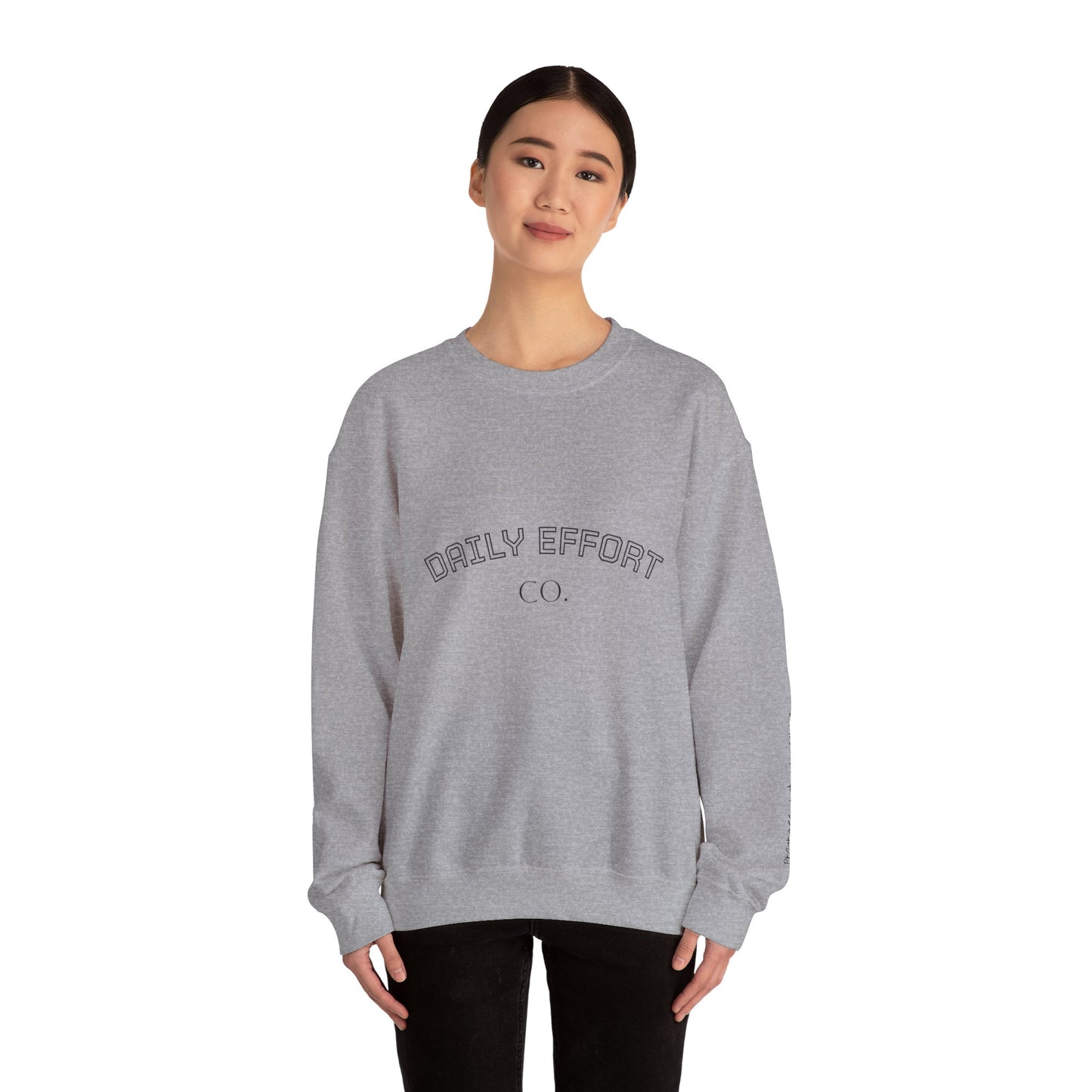 Daily Effort Unisex Crewneck Sweatshirt - Cozy Casual Wear, Everyday Comfort, Gift for Motivators, Trendy Wardrobe Addition