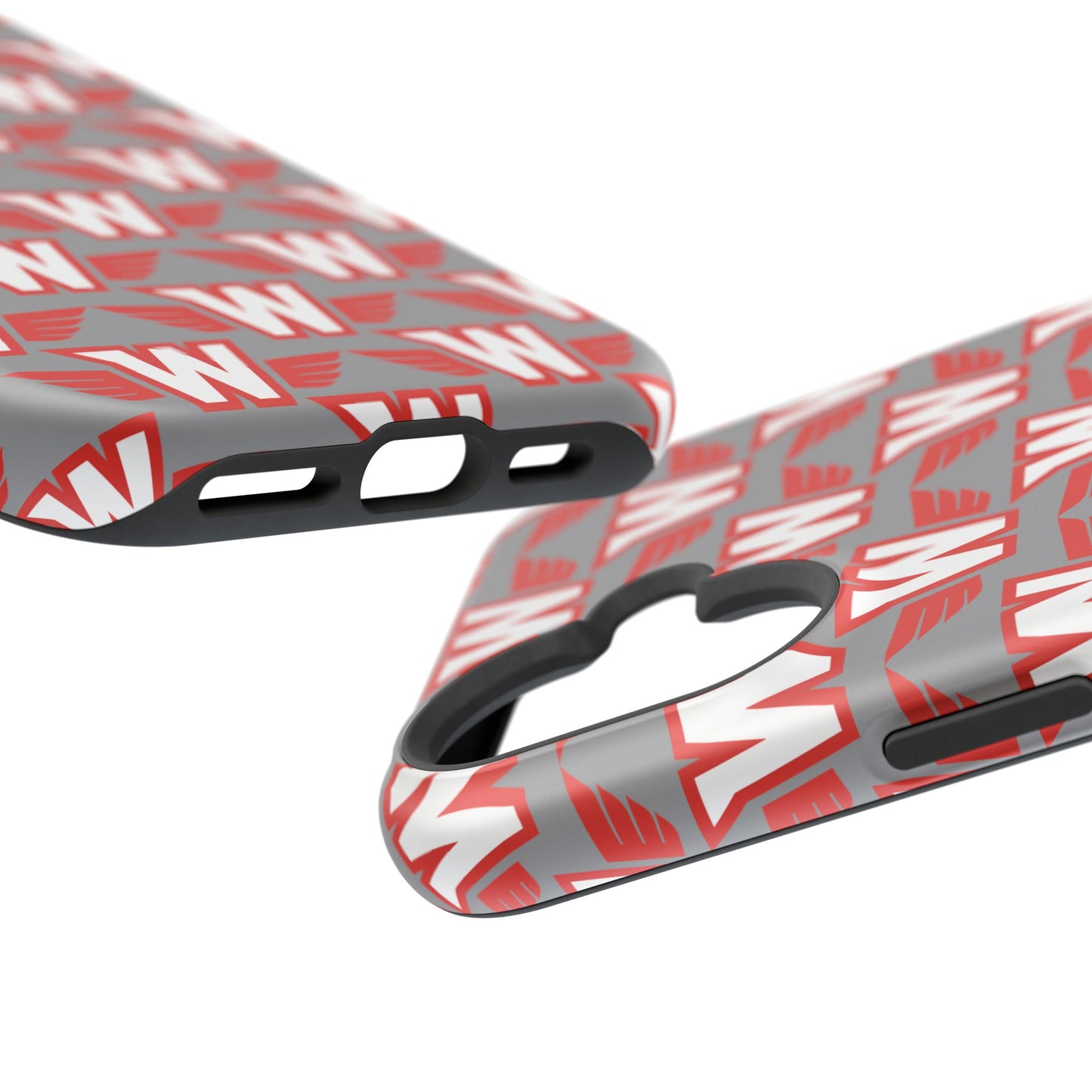 Stylish Magnetic Phone Case - Westonka White Hawks, Wings Up