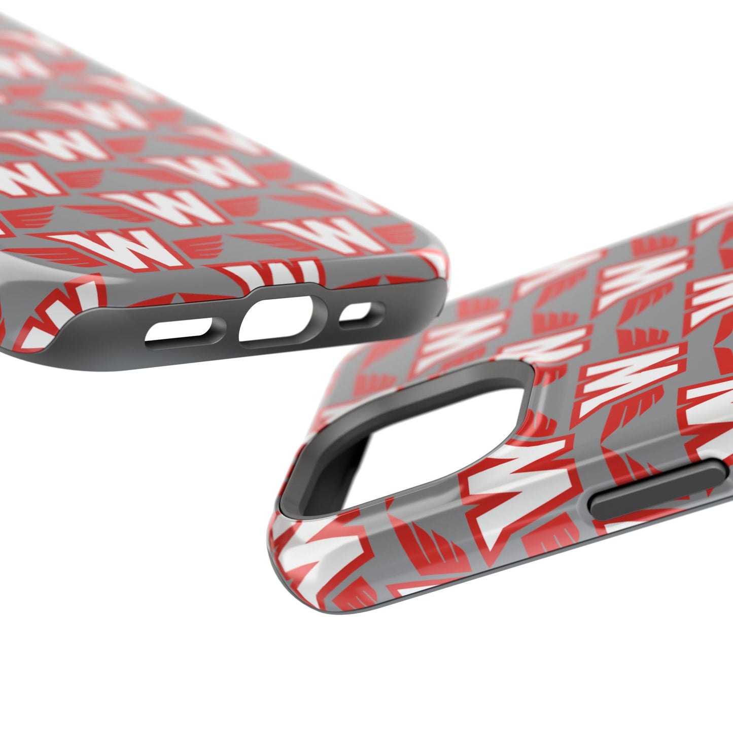 Stylish Magnetic Phone Case - Westonka White Hawks, Wings Up