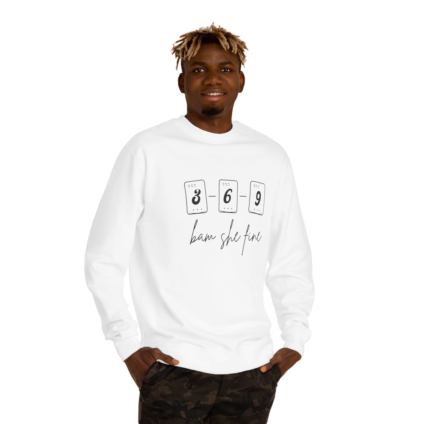 369 bam she fine Mahjong Crewneck Sweatshirt