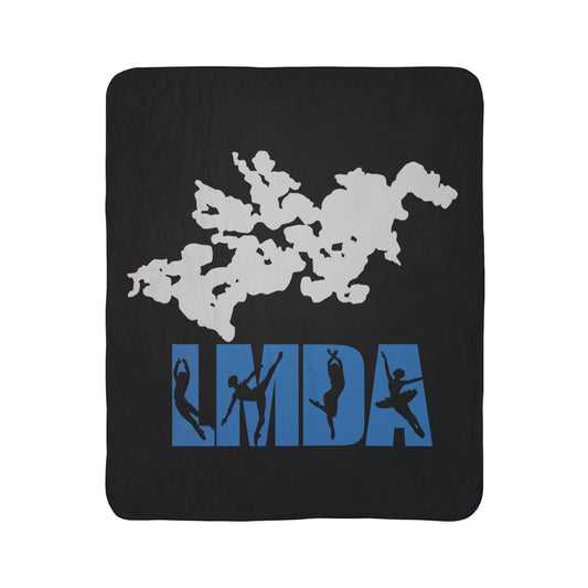 Fleece Sherpa Blanket — LMDA Dance Silhouette Lake Minnetonka Map Throw