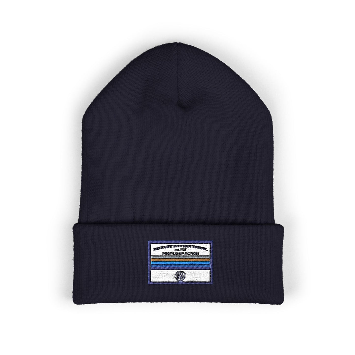 Classic Cuffed Beanie with Personalized Embroidery | Cozy Winter Hat, Customizable Headwear, Rotary International