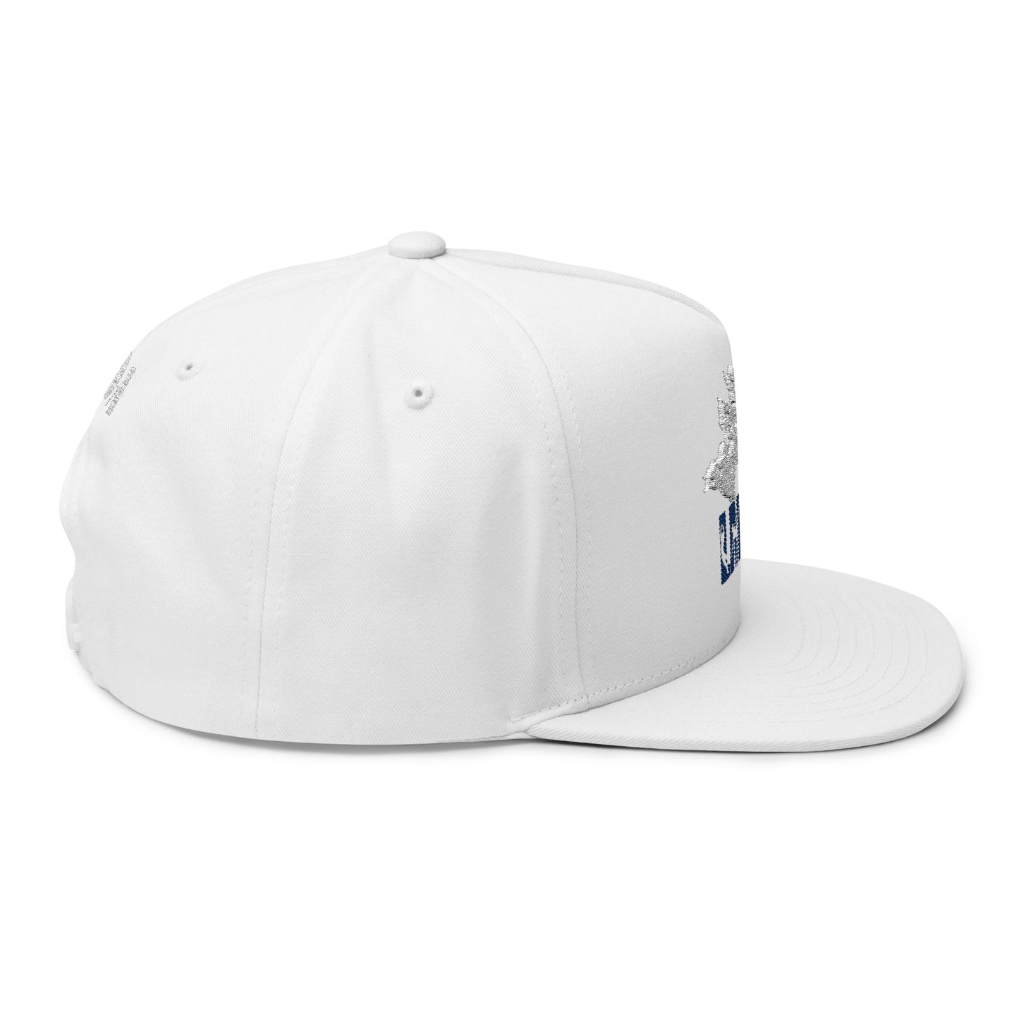 Flat Bill Cap — LMDA Embroidered Distressed Logo Snapback
