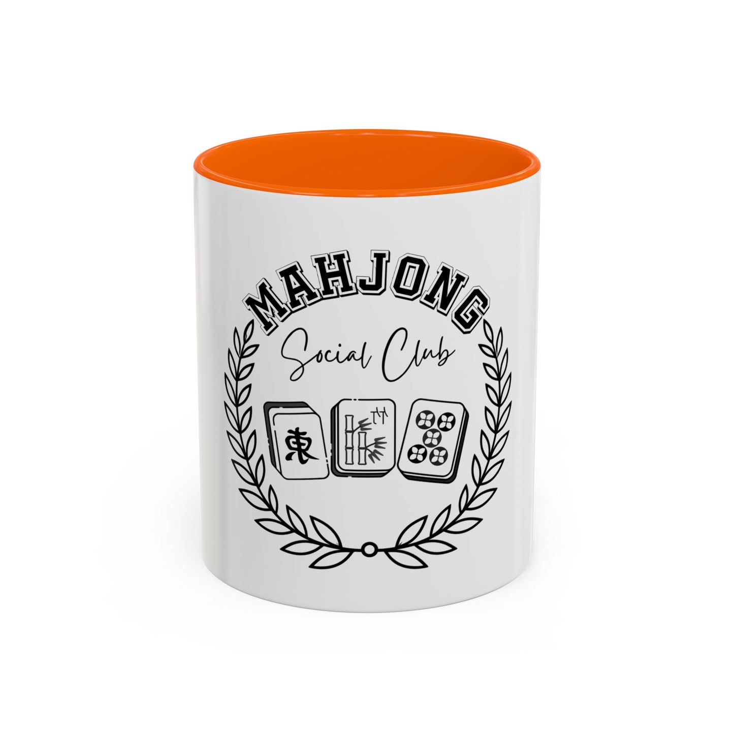 Mahjong Social Club Accent Coffee Mug — Mahjong Tiles Tea Cup (11/15oz)