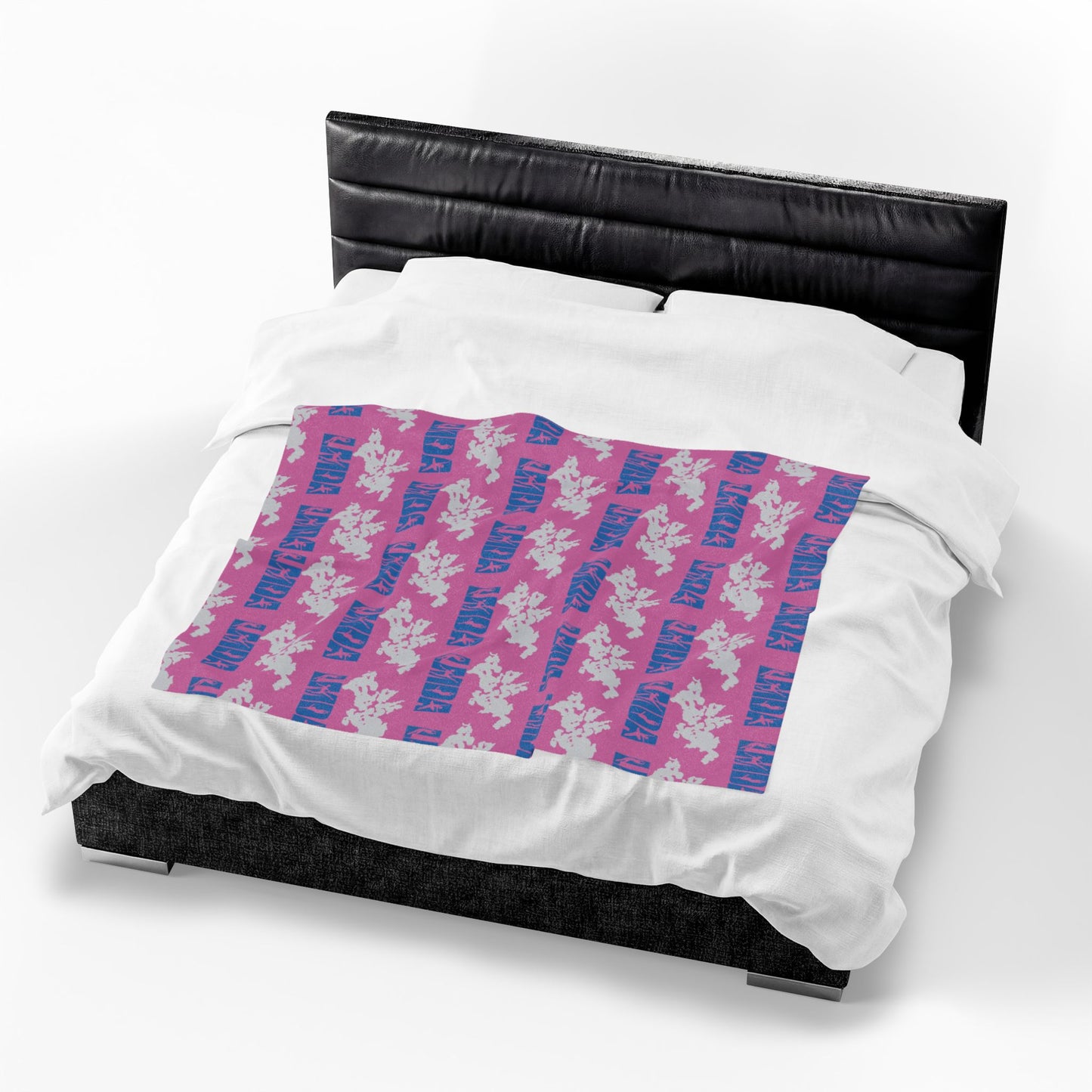 Plush Blanket — Pink LMDA Velveteen Throw
