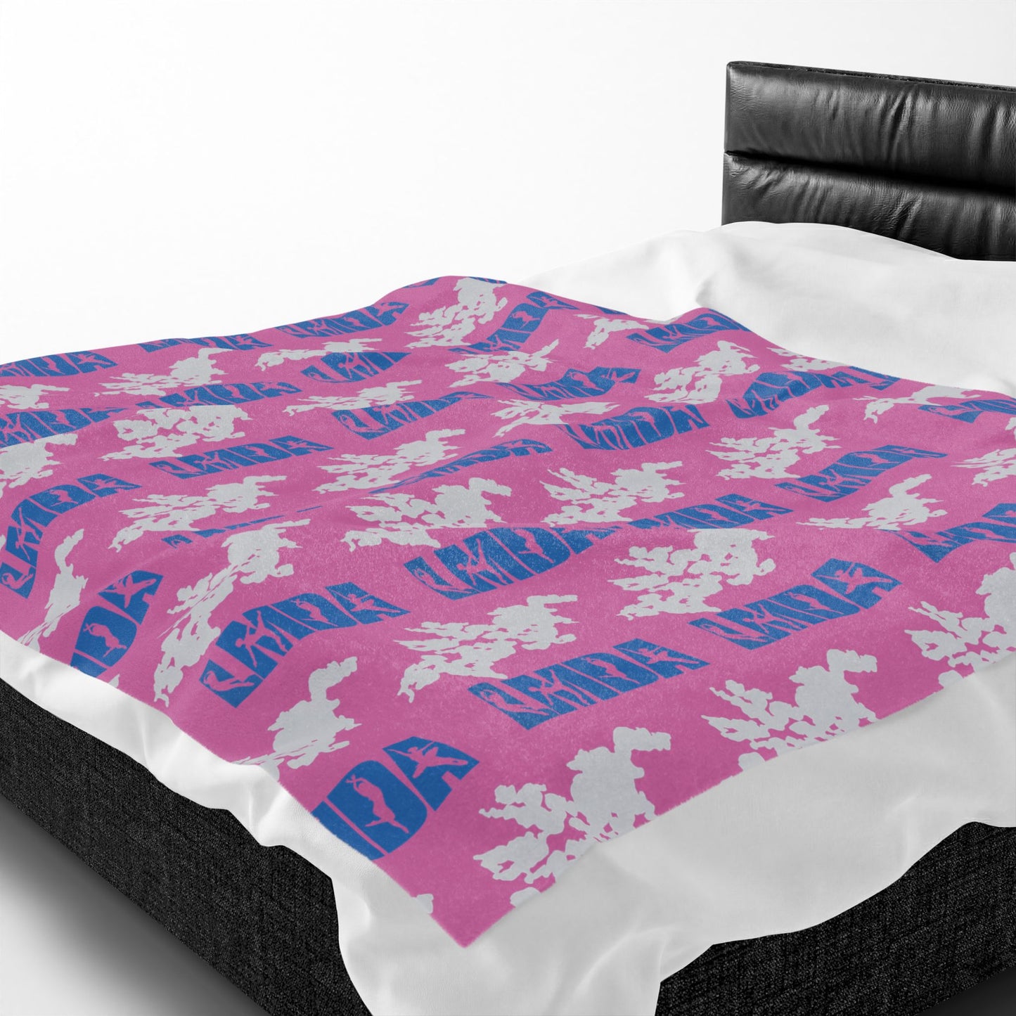 Plush Blanket — Pink LMDA Velveteen Throw