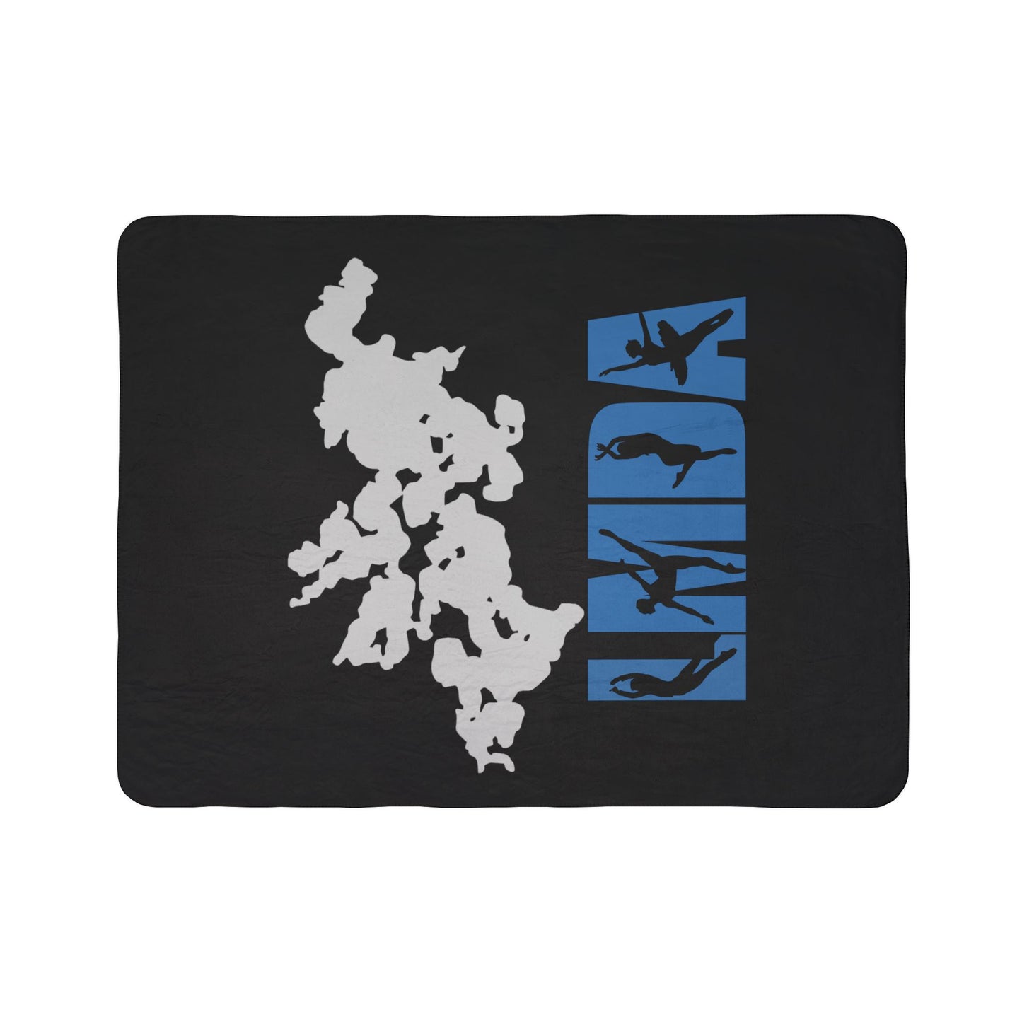 Fleece Sherpa Blanket — LMDA Dance Silhouette Lake Minnetonka Map Throw