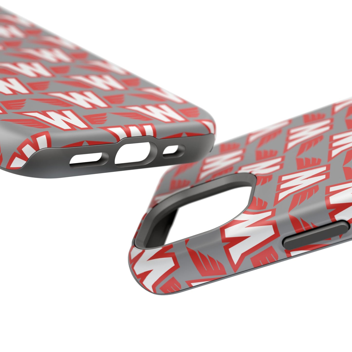 Stylish Magnetic Phone Case - Westonka White Hawks, Wings Up