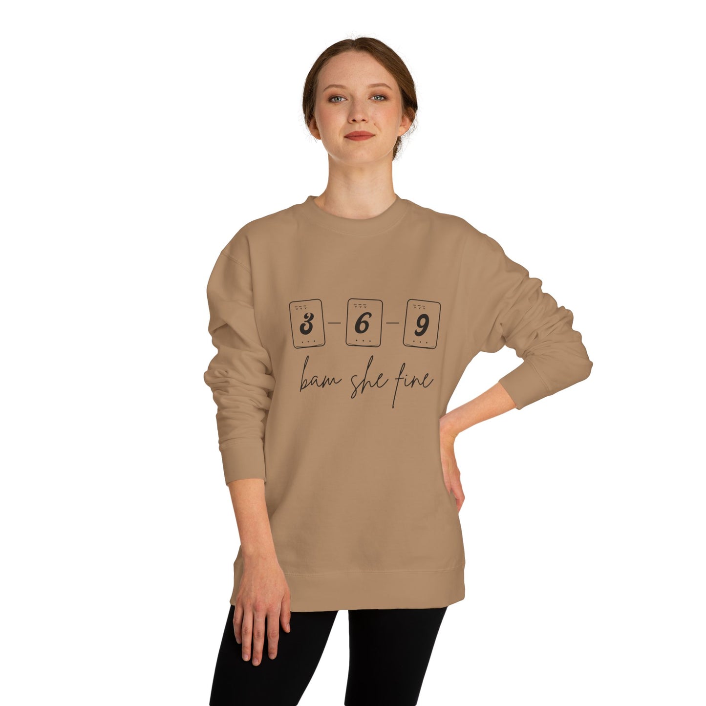 369 bam she fine Mahjong Crewneck Sweatshirt