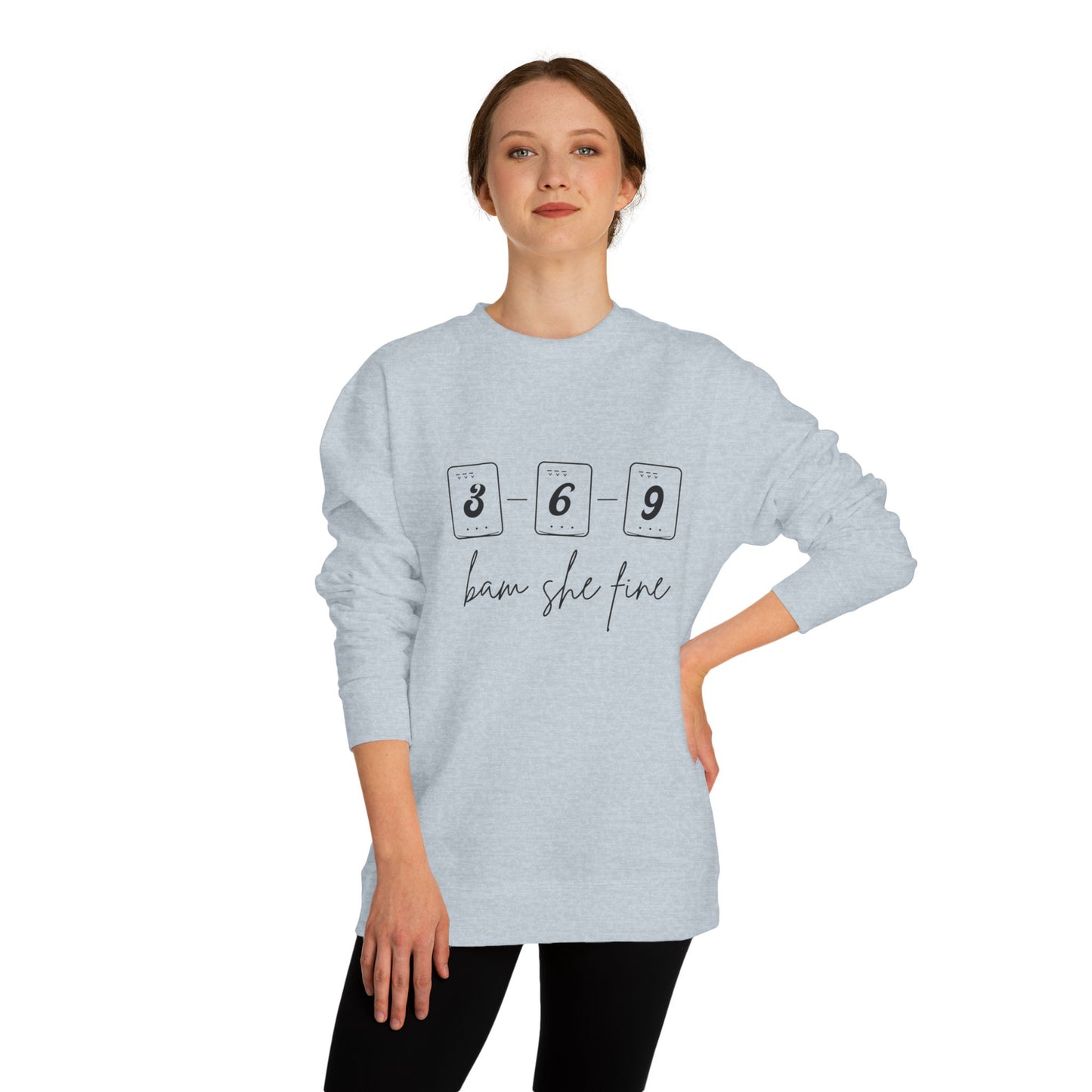 369 bam she fine Mahjong Crewneck Sweatshirt