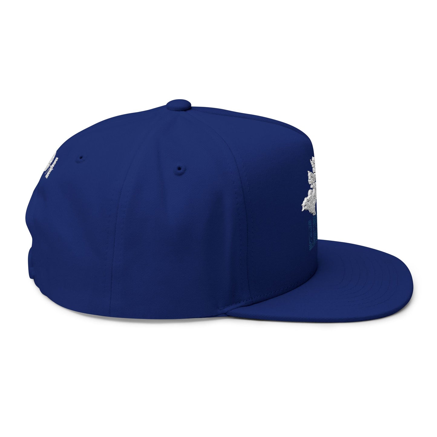 Flat Bill Cap — LMDA Embroidered Distressed Logo Snapback