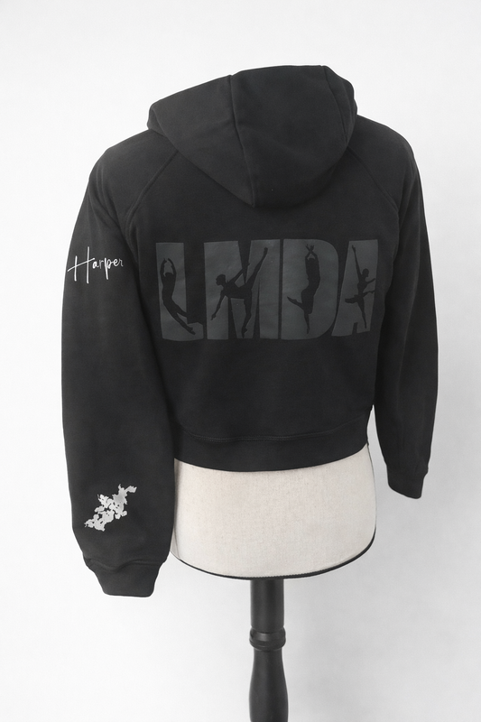 Scuba LMDA Hoodie with Black Puff Letters